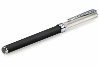 Перьевая ручка Aurora Magellano Matt Black Barrel Cap in Silver 925 Linear Patter (AU A22-M)