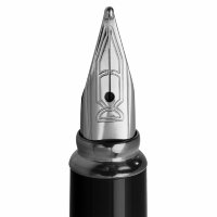 Перьевая ручка Aurora Magellano Matt Black Barrel Cap in Silver 925 Linear Patter (AU A22-M)