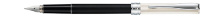 Перьевая ручка Aurora Magellano Matt Black Barrel Cap in Silver 925 Linear Patter (AU A22-M)