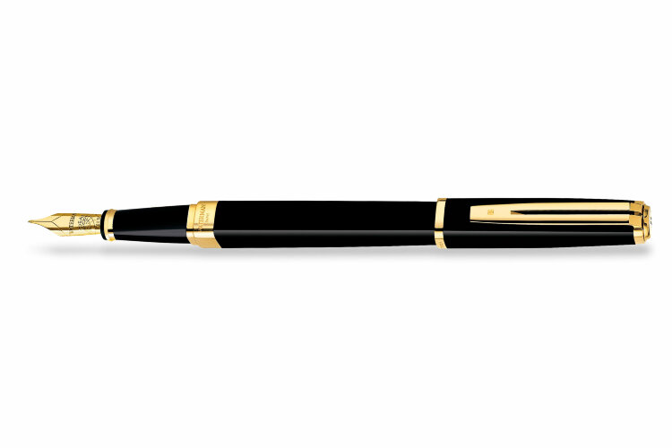 Перьевая ручка Waterman Exception Slim Black Lacquer GT (S0636940),(S0636930)