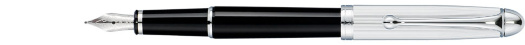 Перьевая ручка Aurora Ottantotto Black Barrel Chrome Plated Cap Streaked Pattern (AU 817- M)