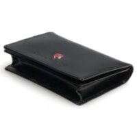 Визитница Tonino Lamborghini Prestige Black, 10.7х7.2 см, натуральная кожа.