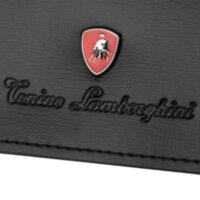 Визитница Tonino Lamborghini Prestige Black, 10.7х7.2 см, натуральная кожа.