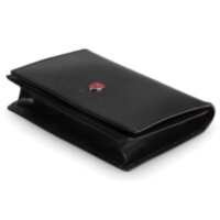 Визитница Tonino Lamborghini Prestige Black, натуральная кожа.