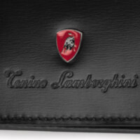 Визитница Tonino Lamborghini Prestige Black, натуральная кожа.
