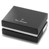 Визитница Tonino Lamborghini Prestige Black, натуральная кожа.