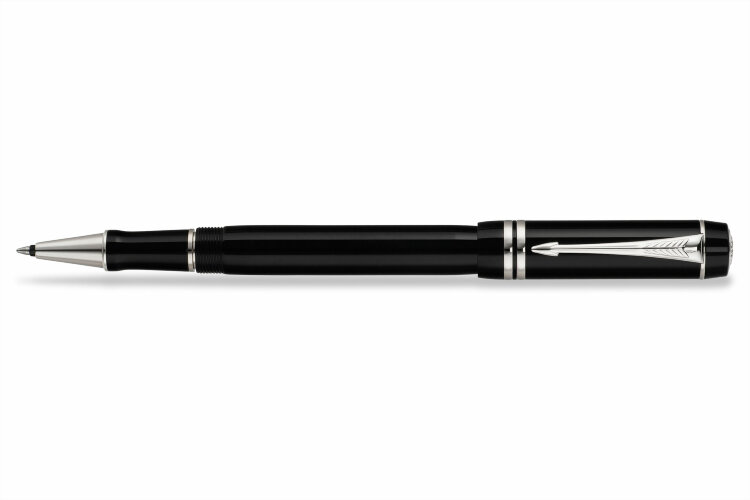 Ручка-роллер Parker Duofold International Black Platinum Plated (PR 010422/40)