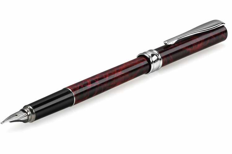 Перьевая ручка Aurora Magellano Bordeaux Lacquer Barrel and Cap Chrome Plated Trim (AU A18-CXM)