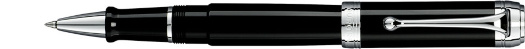 Ручка-роллер Aurora Talentum Black Resin Barrel Chrome Trim (AU D71-N)
