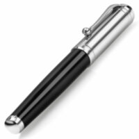 Ручка-роллер Aurora Talentum Black Resin Barrel Chrome Cap (AU D71-C)