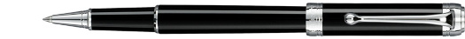 Ручка-роллер Aurora Talentum Finesse Black Barrel and Cap Chrome Plated Trim (AU D73-N)
