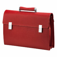 Портфель женский Porsche Design French Classic Red Briefcase М, 12х43 см.