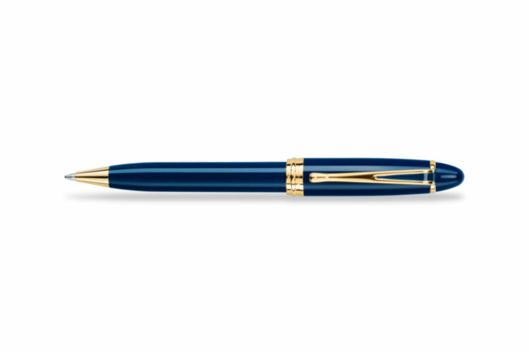 Шариковая ручка Aurora Ipsilon Blue Resin Gold Plated Trim (AU B32-BP)