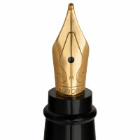 Перьевая ручка Aurora Style Black Resin Barrel Gold Plated Cap (AU E08-M)