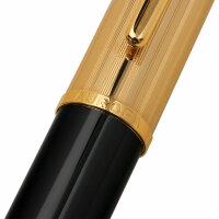 Перьевая ручка Aurora Style Black Resin Barrel Gold Plated Cap (AU E08-M)