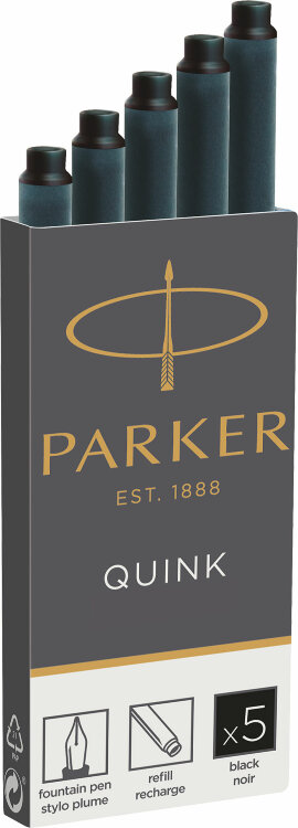 Картридж для перьевой ручки Parker, цвет: черный