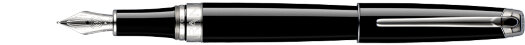 Перьевая ручка Caran d'Ache Leman Black Silver Plate (CR 4799-782),(CR 4799-772)
