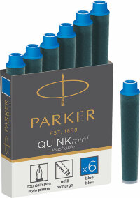 Картридж для перьевой ручки Parker, цвет: синий