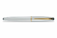 Ручка-роллер Aurora Style Chrome Plated Barrel and Cap Gold Plated Trim (AU E74)