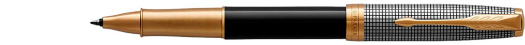 Ручка-роллер Parker Sonnet Premium Black Silver GT (1931539)