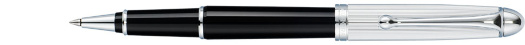Ручка-роллер Aurora Ottantotto Black Barrel Chrome Plated Cap Streaked Pattern (AU 877 2*)