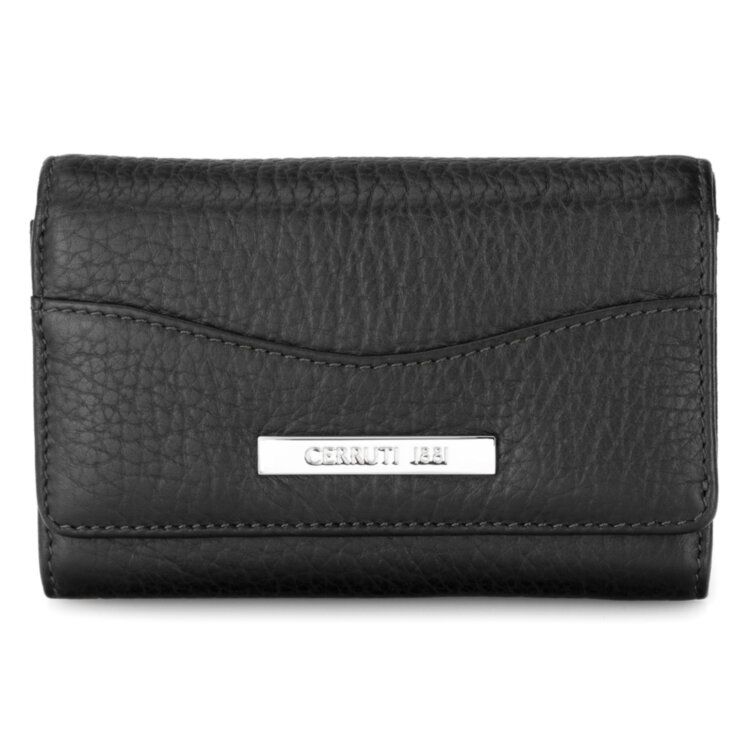 Портмоне Cerruti Taiga Black, 9х14 см, кожа.