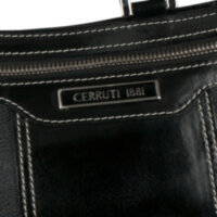 Сумка Cerruti Patent Black, 3х16 см, натуральная кожа, черный.