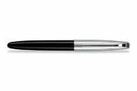 Ручка-роллер Aurora Style Black Resin Barrel Chrome Plated Cap (AU E75)