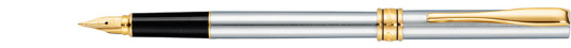 Перьевая ручка Aurora Magellano Chromed Barrel and Cap with Satin Finish Gold Plat (AU A10 1*)