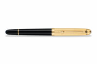 Ручка-роллер Aurora Ottantotto Black Barrel Gold Plated Cap Streaked Pattern GP (AU 871)