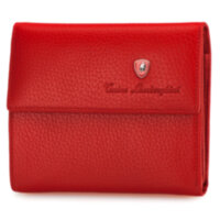 Кошелек Tonino Lamborghini Sport Elegance Red, 13х11 см, кожа.