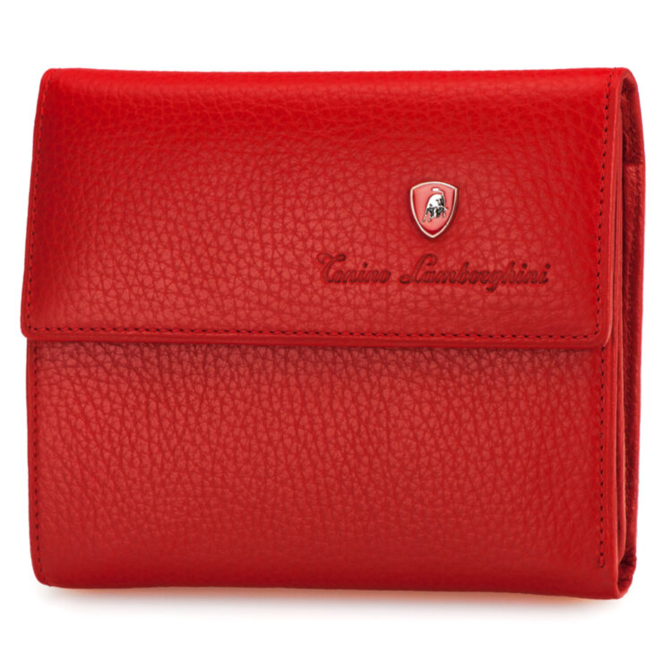Кошелек Tonino Lamborghini Sport Elegance Red, 13х11 см, кожа.