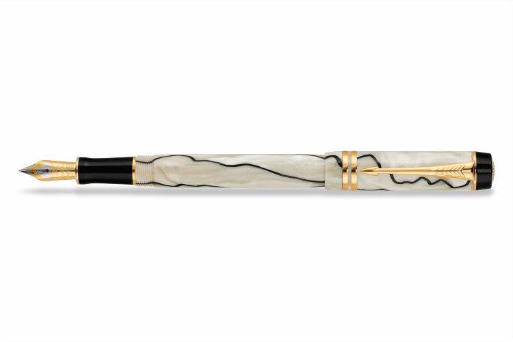 Перьевая ручка Parker Duofold International Pearl&Black Gold Plated (PR 012121/30),(PR 012121/40)