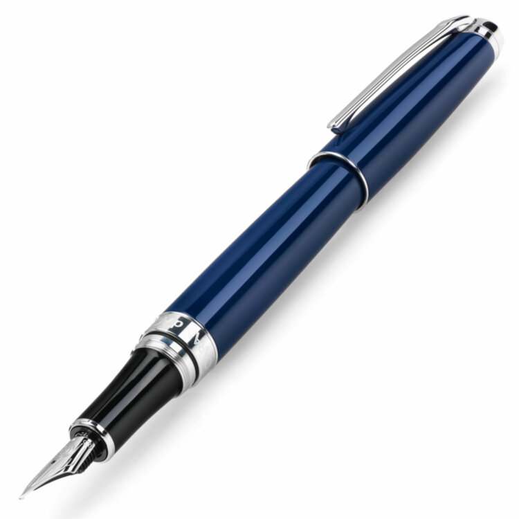 Перьевая ручка Caran d'Ache Leman Blue Sapphire Rhodium (CR 4799-649)