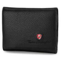 Кошелек Tonino Lamborghini Sport Elegance Black, 12х10.5 см, кожа.