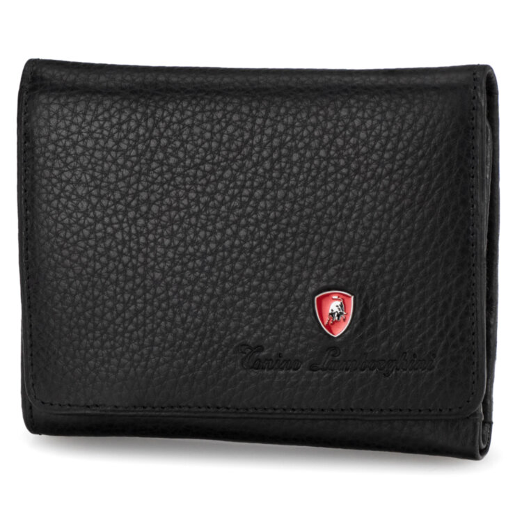 Кошелек Tonino Lamborghini Sport Elegance Black, 12х10.5 см, кожа.