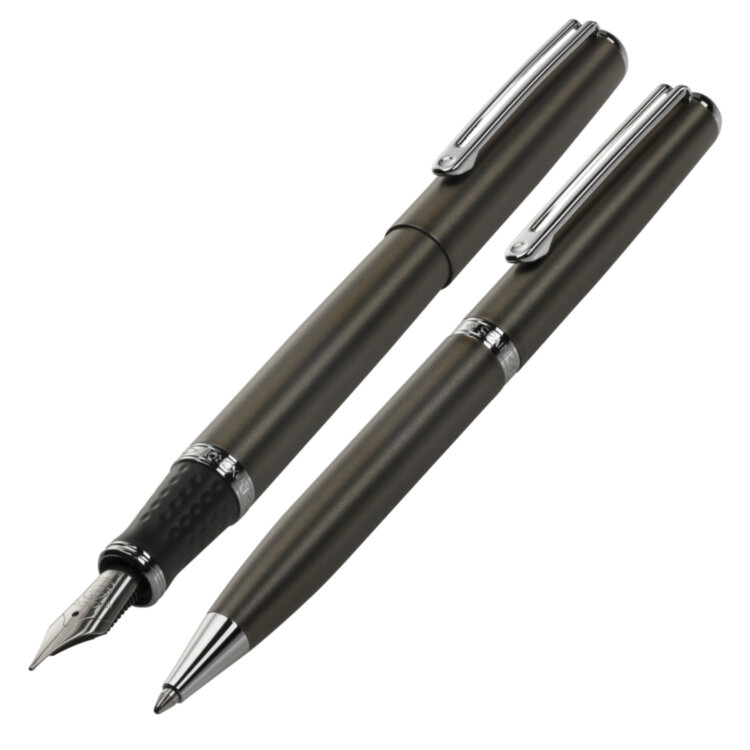Набор (перо, шарик) Inoxcrom Wall Street Titanium Grey (IX 910381 5)