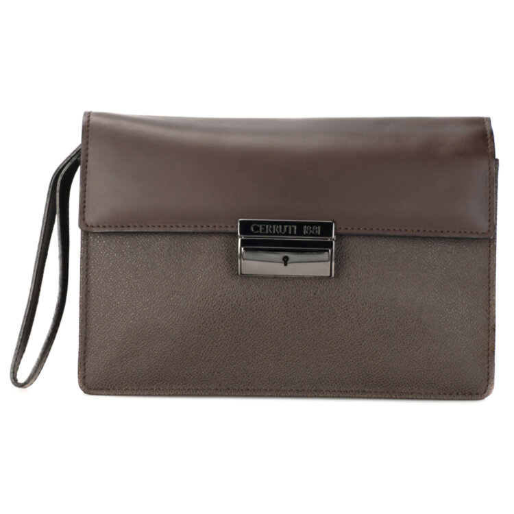 Барсетка Cerruti Explorer Brown, коричневый, 8.5х26х15.5 см.