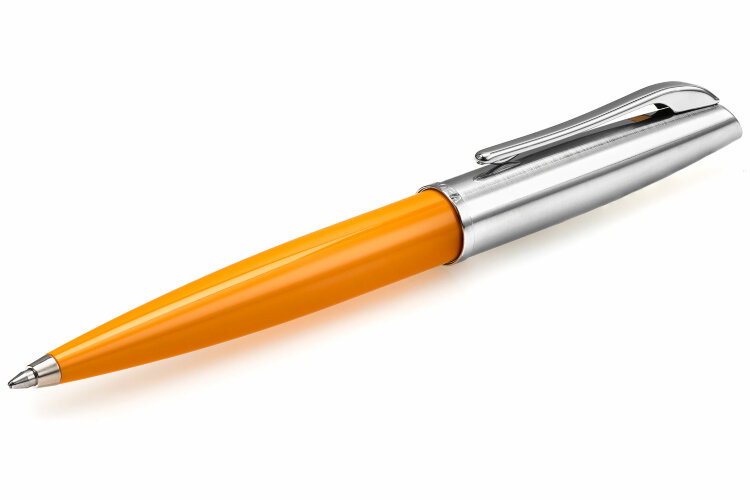 Шариковая ручка Aurora Style Yellow Barrel Chrome Cap Chrome Plated Trim (AU E35-Y)