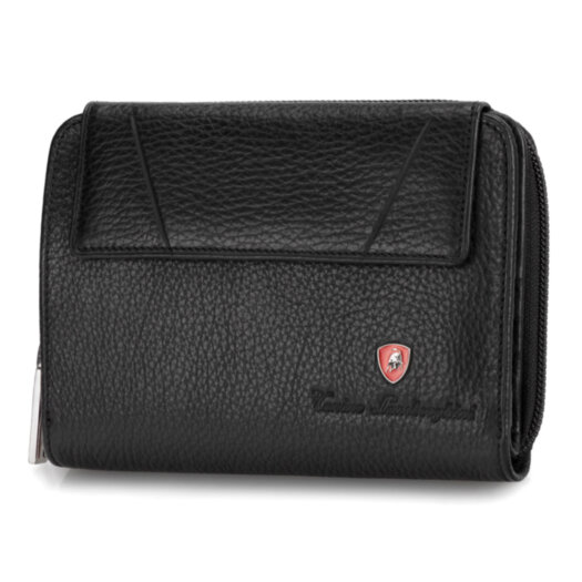Кошелек Tonino Lamborghini Sport Elegance Black, 16х11.5 см, кожа.