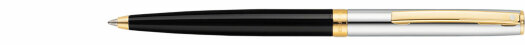 Шариковая ручка Sheaffer Sagaris Black Barrel Chrome Cap Gold Tone Trim (SH E2947550)