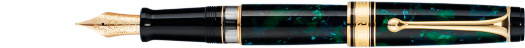 Перьевая ручка Aurora Optima Variegated Green Gold Plated Trim (AU 996/V 1*)