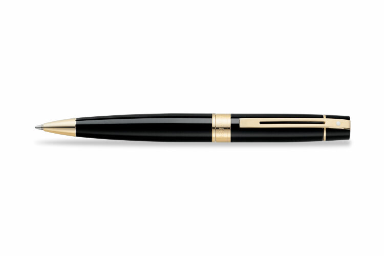 Шариковая ручка Sheaffer 300 Glossy Black featuring Gold Tone Trim (SH E2932550)