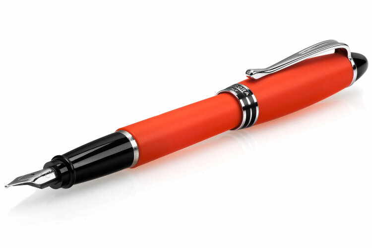 Перьевая ручка Aurora Ipsilon Lobster Orange Matt Velvet Resin Chrome Plated Tri (AU B10-OM)