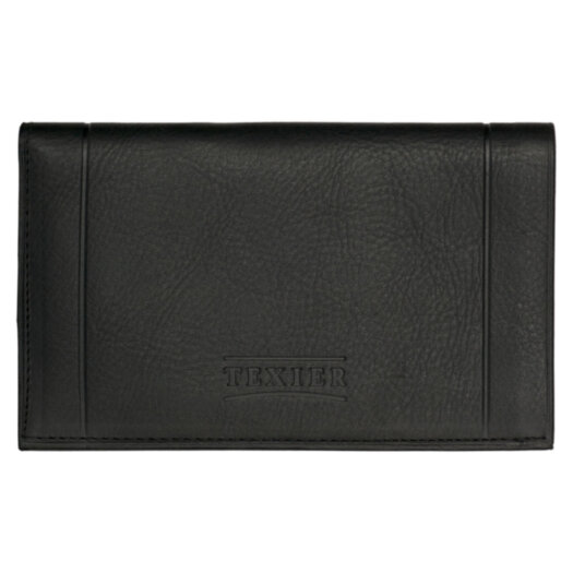 Визитница Texier Boston Black, TX 3102 чёрный, натуральная кожа.