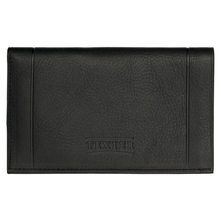 Визитница Texier Boston Black, TX 3102 чёрный, натуральная кожа.