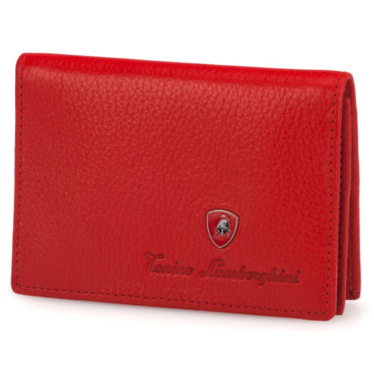 Визитница Tonino Lamborghini Sport Elegance Red, натуральная кожа.