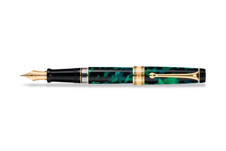 Ручка Aurora Optima Variegated green Gold Plated Trims