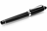 Ручка-роллер Aurora Ipsilon Deluxe Black Barrel Chrome Plated Trim (AU B72-C)